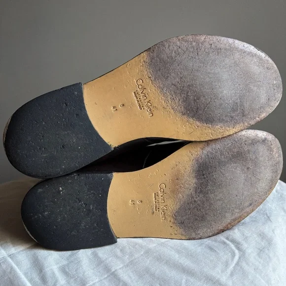 Calvin Klein Collection Italy Leather Zip Ankle Boots Men’s 8/Women’s 10 (EU 41) - Picture 7 of 8